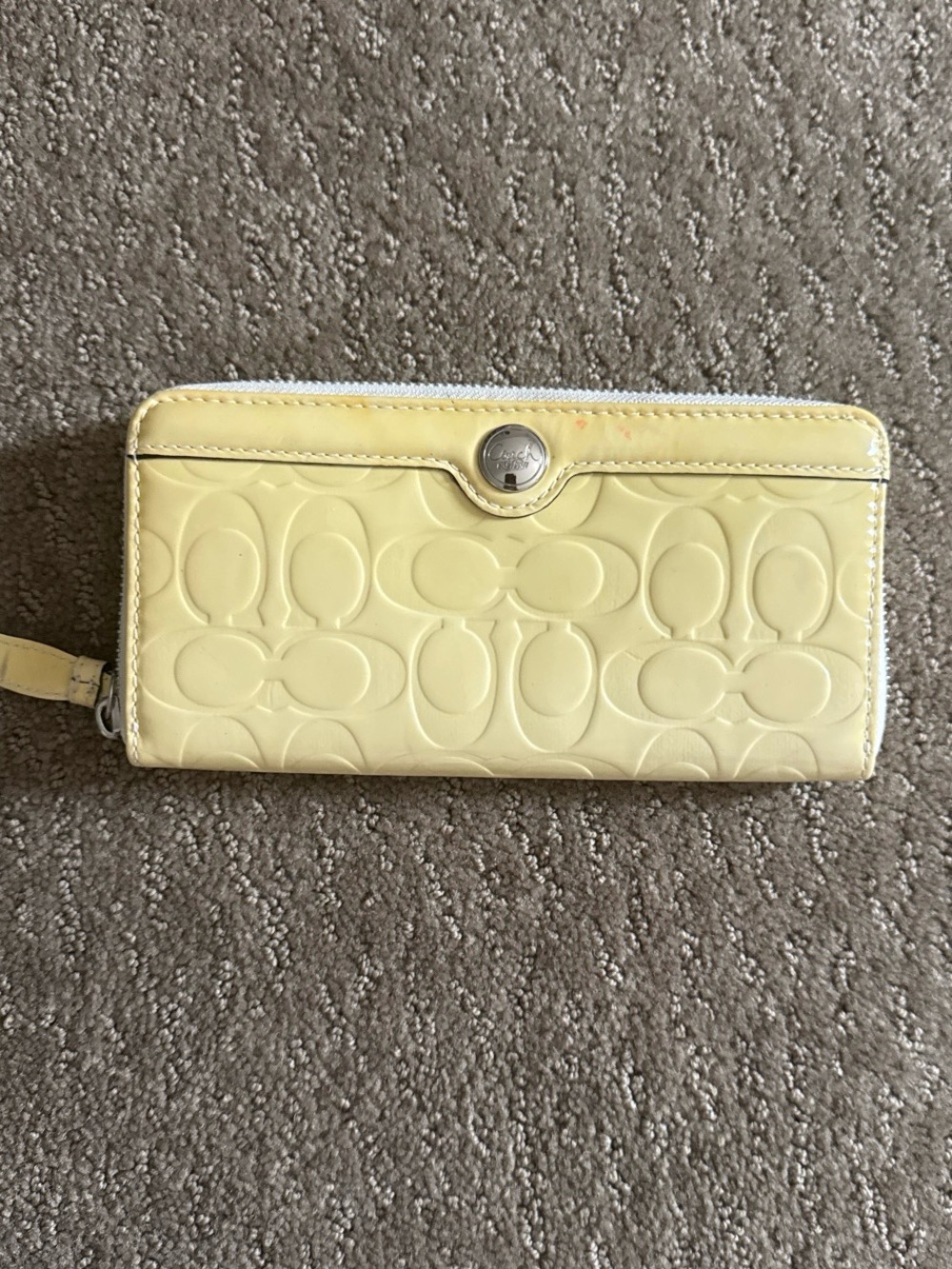 Vintage Coach Peyton Op Art Patent Leather Wallet